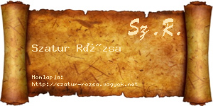 Szatur Rózsa névjegykártya